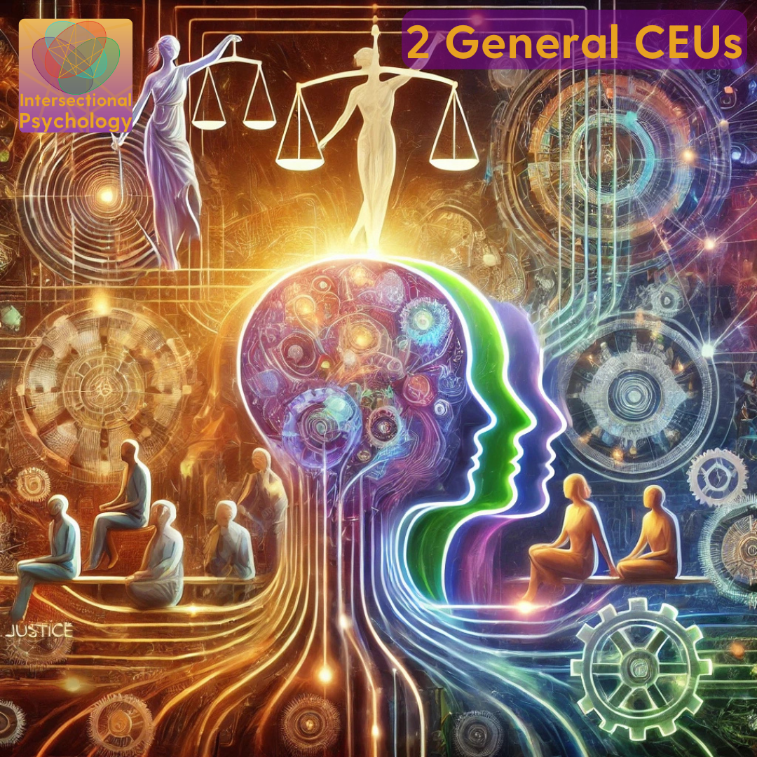 An image representing intersectionality in psychology, capturing the interconnected systems of identity, power, and social structures.