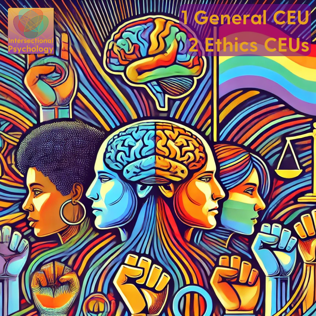 Image depicting psychology that promotes social justice in psychedelic colours.